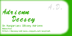 adrienn decsey business card