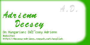 adrienn decsey business card